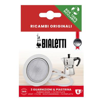 BIALETTI 3 GUARNIZIONI + 1 PIASTRINA 6TZ