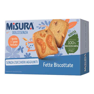 MISURA FETTE BISCOTTATE GR.320DOLCESENZA NO OLIO PALMA SENZ