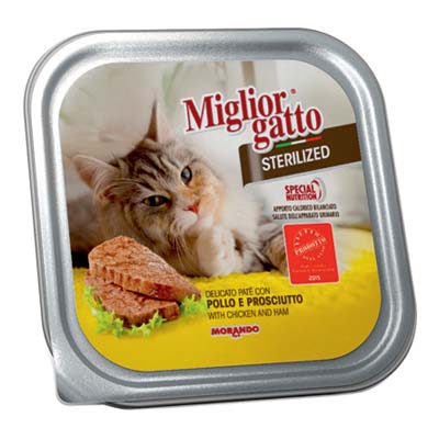 MIGLIOR GATTO STERILIZED.PATE'G100 POLLO/PROSCIUTTO I DELIZI