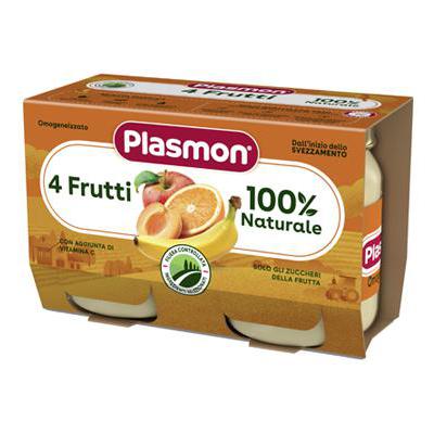 PLASMON OMOGENEIZZATO FRUTTA GR.104X2 4 FRUTTI    +30% B.P.