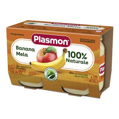 PLASMON OMOGENEIZZATO FRUTTA GR.104X2 BANANA MELA