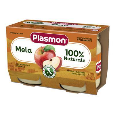 PLASMON OMOGENEIZZATO FRUTTA GR.104X2 MELA + OS