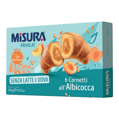 MISURA CORNETTI ALBICOCCA PRIVOLAT X6 GR.298 SENZA OLIO DI P