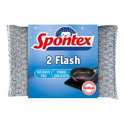 SPONTEX SPUGNA ABRASIVA FLASHX 2