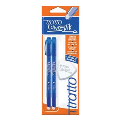 TRATTO CANCELLIK SET 2PZ BLU CON GOMMA