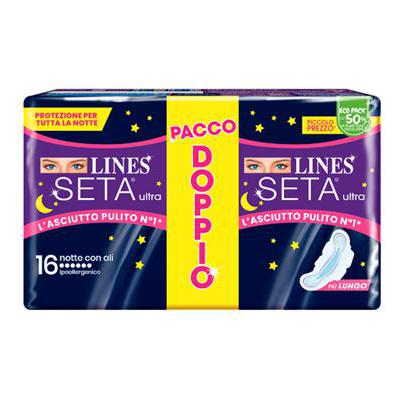 LINES SETA ULTRA ALI NOTTE X 16