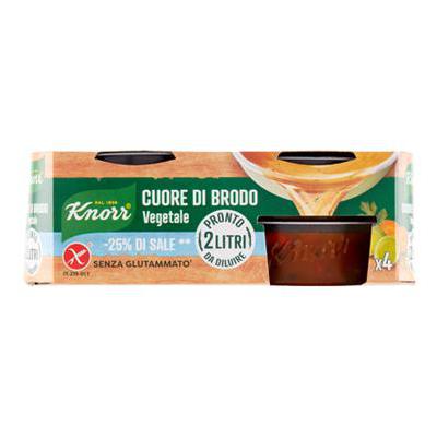 KNORR CUORE BRODO VEGETALE BASSO SALE GR.28X4