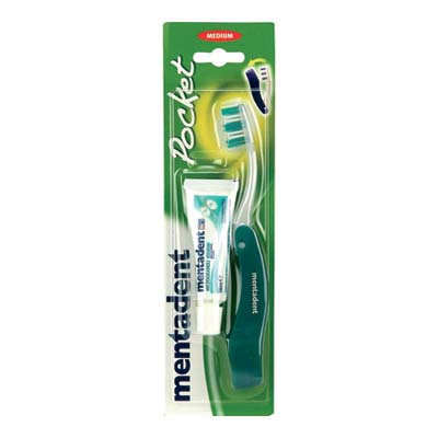 MENTADENT SPAZZOLINO POCKET+DENTIFRICIO