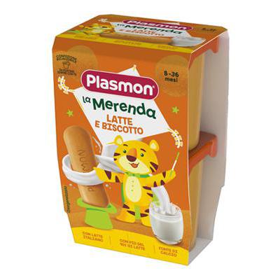 PLASMON MERENDA LATTE E BISCOTTO GR.120X2