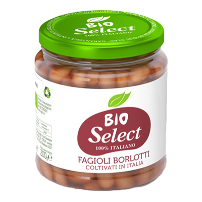 SELECT BIO GR.290 FAGIOLI BORLOTTI VASO VETRO LESSATI