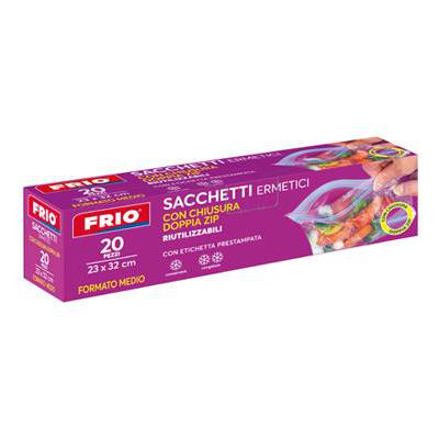 FRIO SACCHETTI CHIUSURA DOPPIAZIP MEDI 23X32 CM  20 PZ