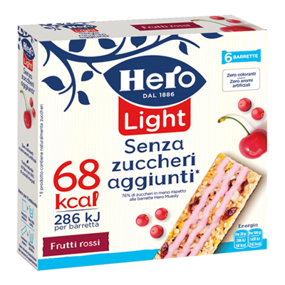 HERO BARRETTE LIGHT FRUTTI ROSSI GR.20X6
