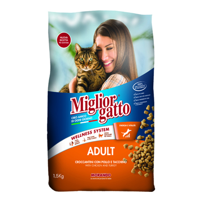 MIGLIOR GATTO CROCCANTINI POLLO E TACCHINO KG.1,5