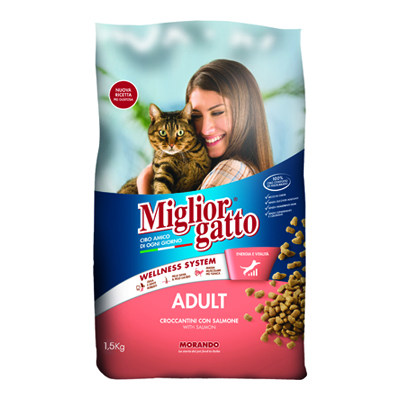 MIGLIOR GATTO CROCCANTINI SALMONE KG.1,5