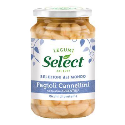 SELECT FAGIOLI TONDINI VASO VETRO GR.360 LESSATI