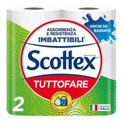 SCOTTEX CARTA TUTTOFARE X 2 GIGANTE ROTOLI CUCINA