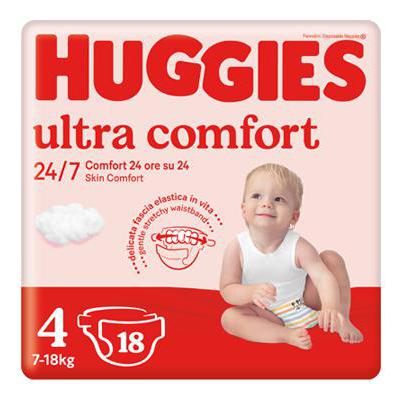 HUGGIES ULTRACOMFORT TG.4 18 PANNOLINI KG.7-18