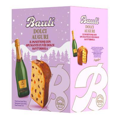BAULI AUGURI PANETTONE+SANT'ORSOLA SPUMANTE CL.75