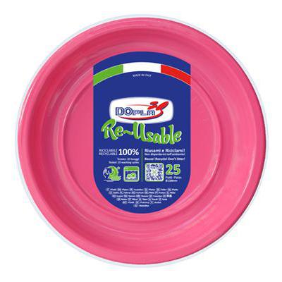DOPLA PIATTO PIANO X25 FUCSIA100% RICICLABILE