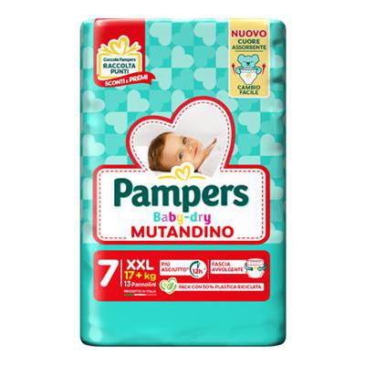 PAMPERS BABY DRY MUTANDINO XXLX13  17+KG