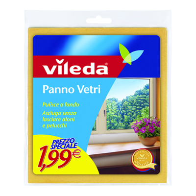 VILEDA PANNO VETRI +30% MICROFIBRA X1 CM.39 X 36