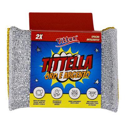 TITTEX TITTELLA SPUGNE X2PZ ORO E ARGENTO         ANTIGRAFFI