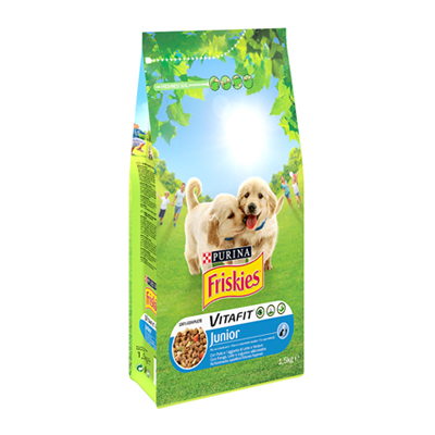 FRISKIES JUNIOR CANE POLLO/VERDURE LATTE KG.1,5