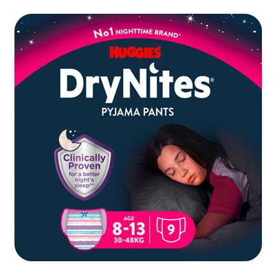 HUGGIES DRYNITES GIRL PZ.9 LARGE (27-57 KG.)