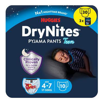 HUGGIES DRYNITES BOY MISURA MEDIA PZ.10 17-30 KG._4-7 ANNI