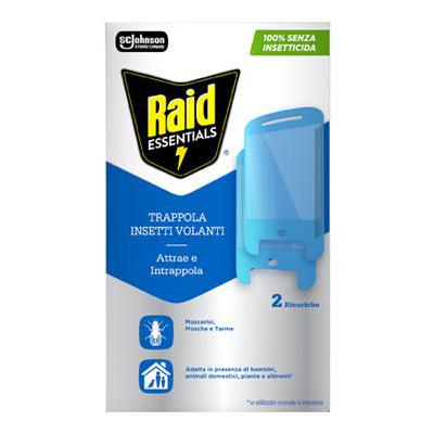 RAID ESSENTIALS TRAPPOLA RICARICA INSETTI VOLANTI X 2 PZ