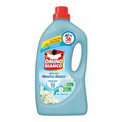 OMINO BIANCO DETERSIVO LAVATRICE MUSCHIO 56 MISURINI LT.2.24