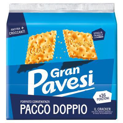 GRAN PAVESI CRACKERS NON SALATO BIPACCO GR.560X2PZ