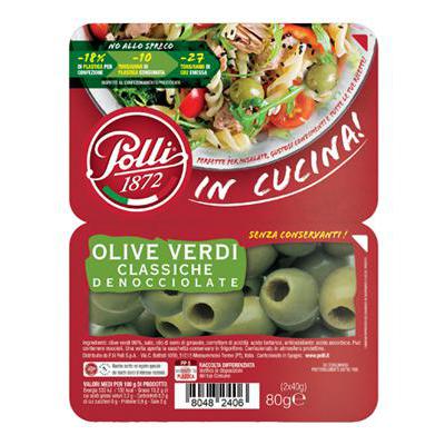 POLLI OLIVE VERDI DENOCCIOLATEVASCHETTA GR.40X2