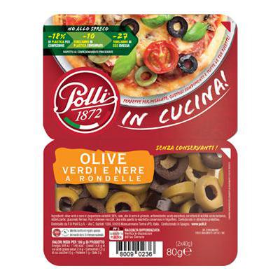 POLLI OLIVE NERE/VERDI RONDELLE VASCHETTA GR.40X2