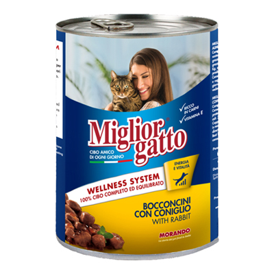 MIGLIOR GATTO BOCCONCINI CONIGLIO GR.405