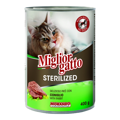 MIGLIOR GATTO STERILIZZATO PATE' CONIGLIO GR.400