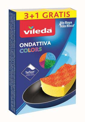 VILEDA SPUGNA ABRASIVA ONDATTIVA COLORS 3+1