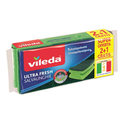 VILEDA SPUGNA ULTRA FRESH SALVAUNGHIE 2+1 - Emporio Amato