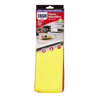 IRGE PANNO MICROFIBRA 5PZ CM.30X35 FLUO