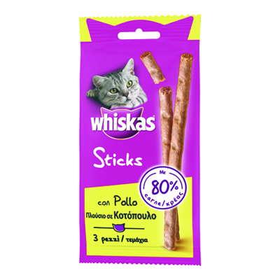 WHISKAS STICKS GR.18 POLLO