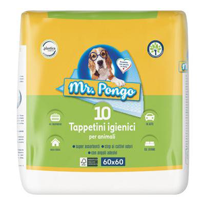 MR.PONGO TAPPETINO ASSORBENTEPER CANI 60X60 10 PZ