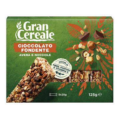 GRANCEREALE BARRETTA CIOCCOLATO/NOCCIOLE GR.125