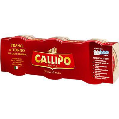 CALLIPO TONNO OLIO OLIVA IN VETRO GR.70X3