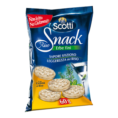 RISO SCOTTI RISETTE SNACK ALLEERBE FINI GR.60