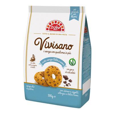 DI LEO VIVISANO VEGAN CON GOCCE CIOCCOLATO GR.500