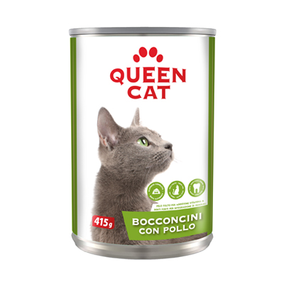 QUEEN CAT BOCCONCINI POLLO LATTINA GR.415