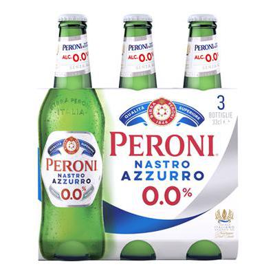 BIRRA NASTRO AZZURRO 0.0 BOTTIGLIE CL.33X3