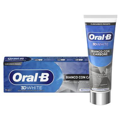 ORAL-B DENTIFRICIO 3D BIANCO CON CARBONE ML.75