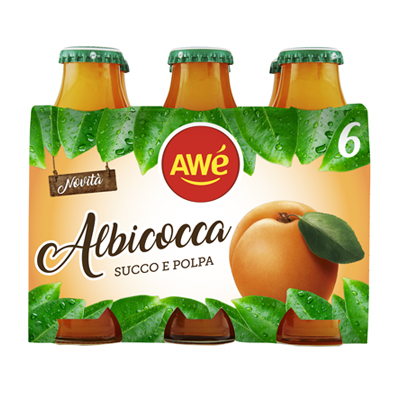 AWE' SUCCO DI FRUTTA ALBICOCCABOTTOGLIA ML.125X6