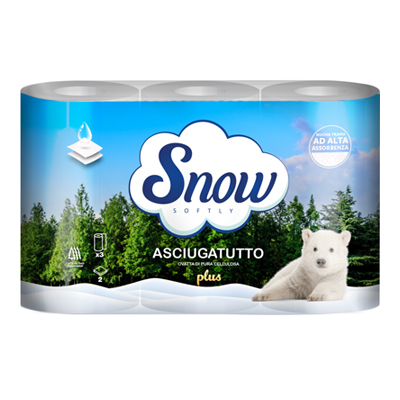 SNOW ASCIUGATUTTO 2 VELI 3 ROTOLI MAX  DECORA     TO